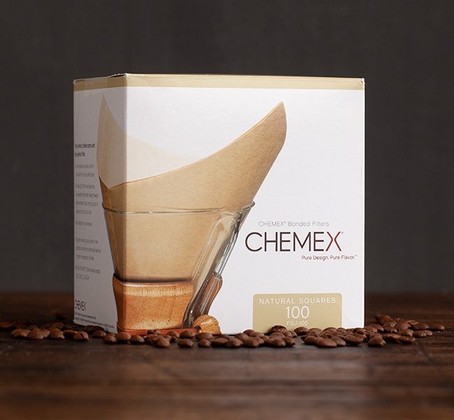 FREE Shipping CHEMEX BONDED Unbleached PreFolded Square Coffee Filters 100 Ct 