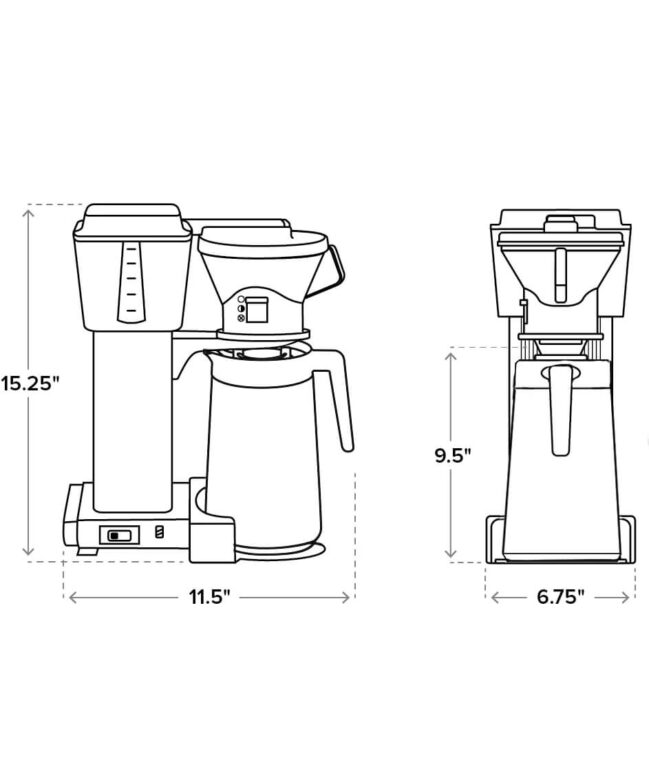 KBT Manual-Adjust Drip-Stop 40oz Coffee Maker - Stone Grey